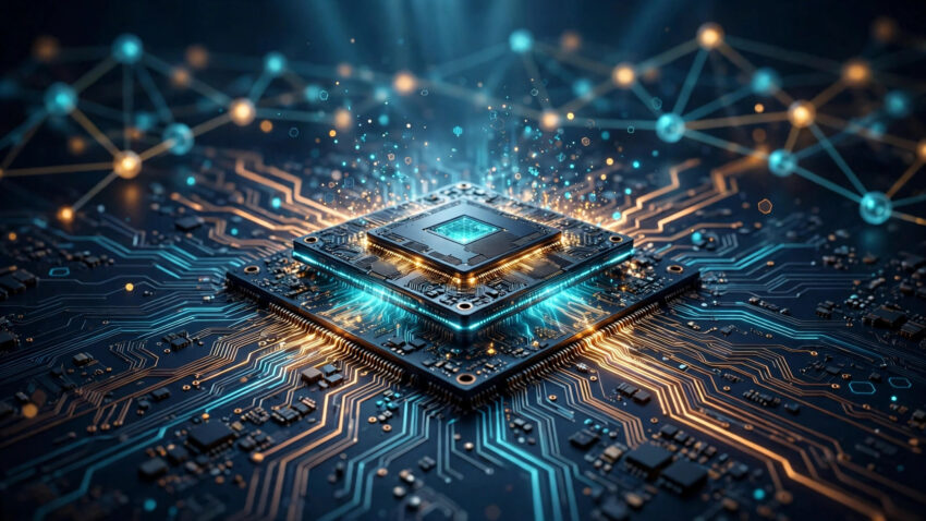 AWS TorchNeuron brings PyTorch to Trainium AI chips - glowing AI processor on a circuit board